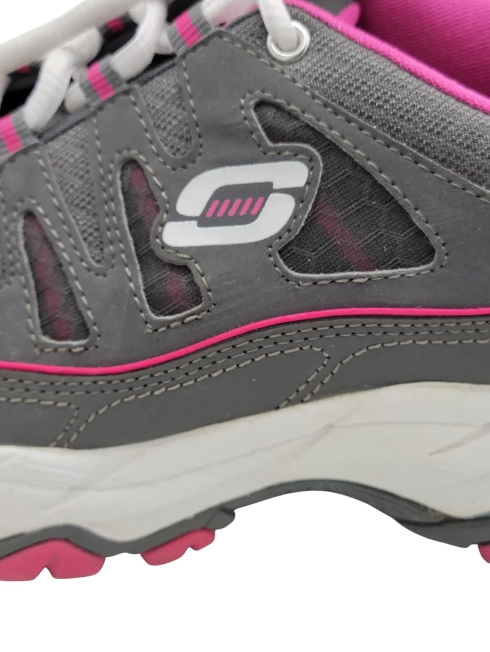 Skechers Encore Be Seen Sneakers Women Size 8.5 Gray Pink Athletic Memory Foam